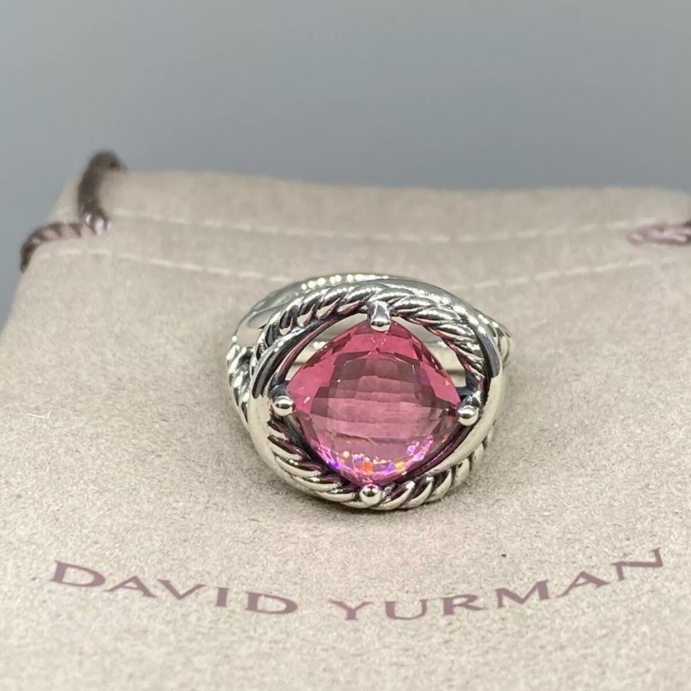 DAVID YURMAN 11MM PINK TOURMALINE INFINITY RING